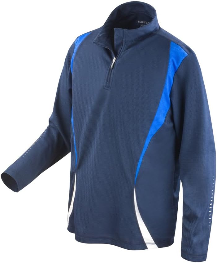 Spiro Zip Neck Trial Training Top Navy XL