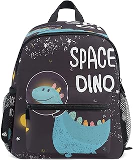 senya Space Dinosaur Kids Backpack with Chest Clip, Toddler Schoolbag Preschool Bag for Girls Boys