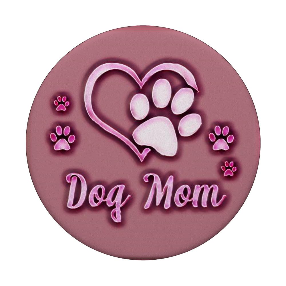 PopSockets PopGrip Dackel Design – Ausziehbarer Handy-Griff Mit Wechselbarem Top, Rosa/weiß, Für Tierliebhaber