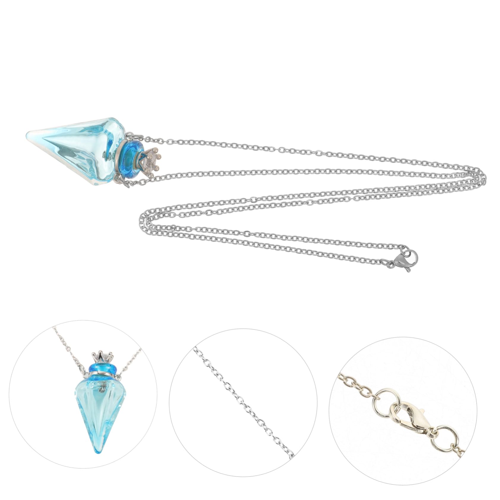4piezas Collar Difusor De Aceites Esenciales Para Mujeres Colgante De Botella Diseño Elegante y Práctico Para Relajación y Mejora Del Sueño