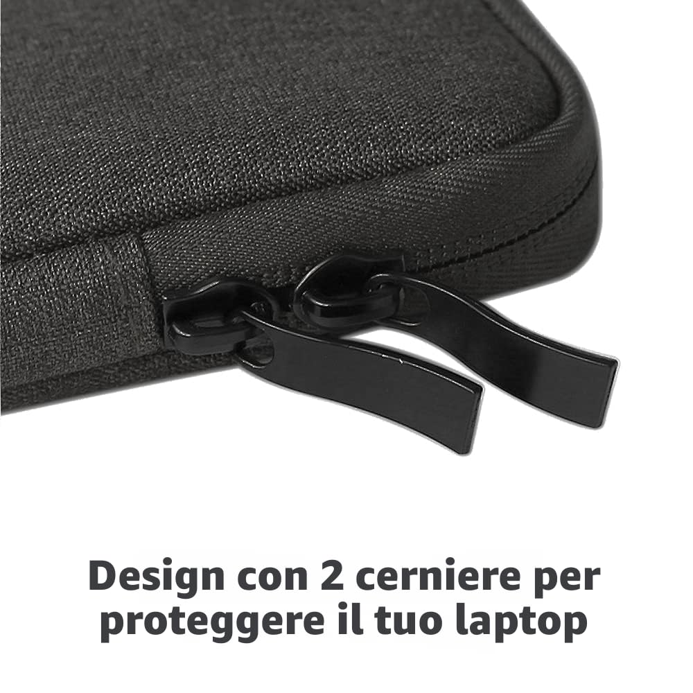 ProElife Custodia per Laptop 13 Pollici per MacBook Air 13.6" 2026-2022 M5 M4 M3 M2 MacBook Neo 13" 2026 A18 Pro Borsa Poliestere Idrorepellente Nero