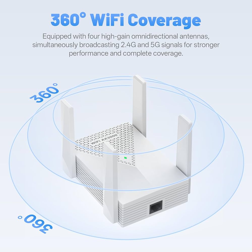 HIALU 2024 Newest WiFi Extender/Repeater,Covers Up To 9860 Sq.ft And
