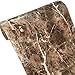 UPREDO Adhesive Marble Paper Granite Look Marble Effect Countertops Gloss Paper Vinyl Film 12inch by 79inch (Brown)