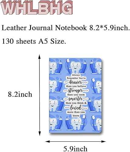 Miniatura 2 de Regalos para dentistas, regalo para asistente dental, diario de cuero, diario de graduación, diario de escritura de graduación, regalo para