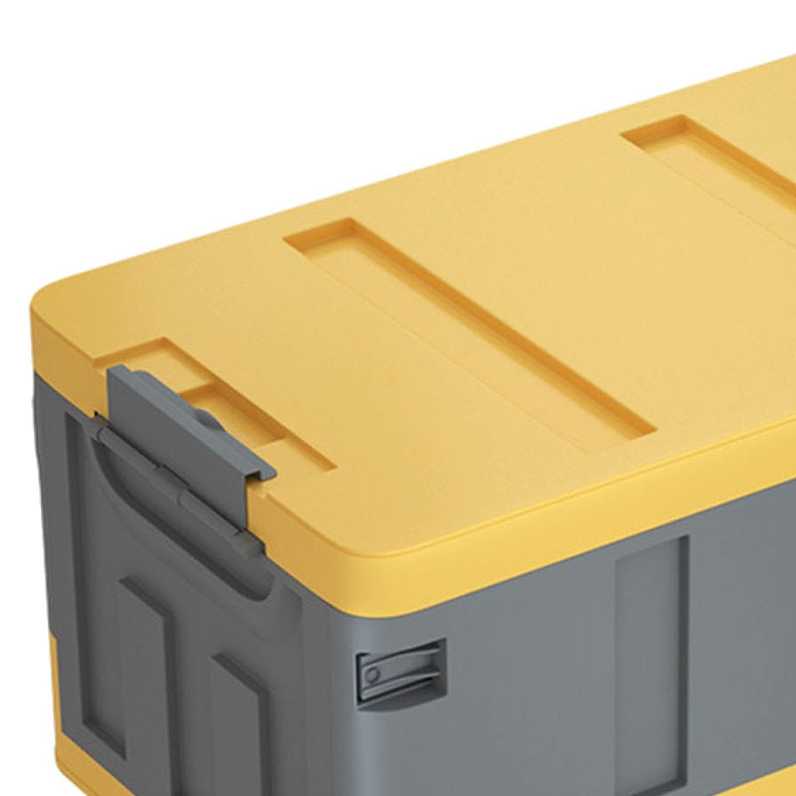 Organizador de Maletero, Caja de Almacenamiento de Equipaje, Práctico, Plegable, Contenedor de Almacenamiento de Coche Robusto para, Amarillo