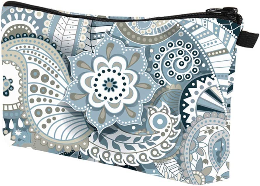 Polyester Small Makeup Bags, Cute Travel Cosmetic Pouch Toiletry Bag Accessories Organizer for Women and Girls (Style 6)-image-0