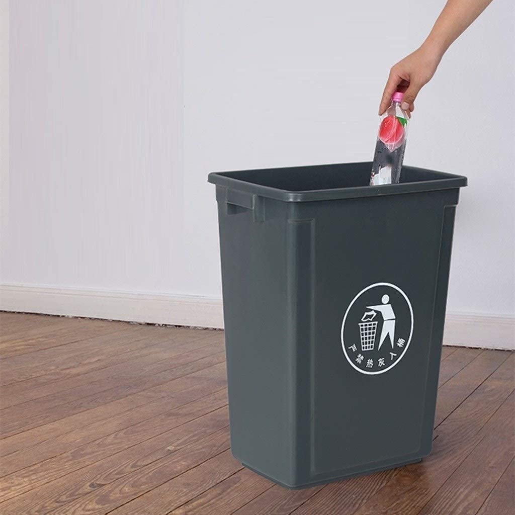 Pattumiera Scoperta, Cestino per la Spazzatura Piccolo da Bagno Cestino per Camera D'Albergo Commerciale Contenitore per Rifiuti Ispessito Pattumiere per Interni/Esterni,Verde