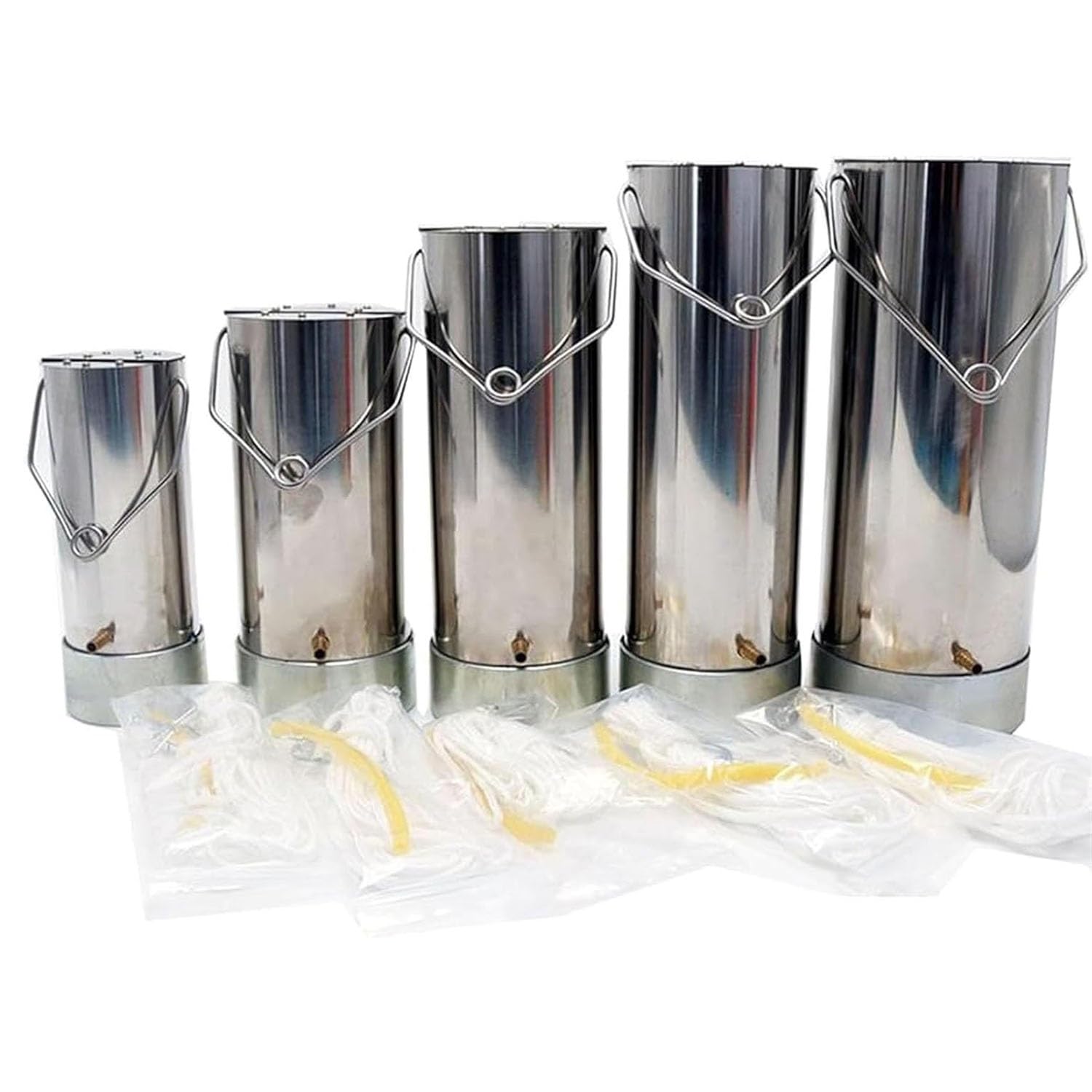 Wasserprobenahmegerät, 0,5 l, Komplettset mit verdicktem Eimer, Schwingpendel aus Edelstahl zur Probenentnahme(5L)