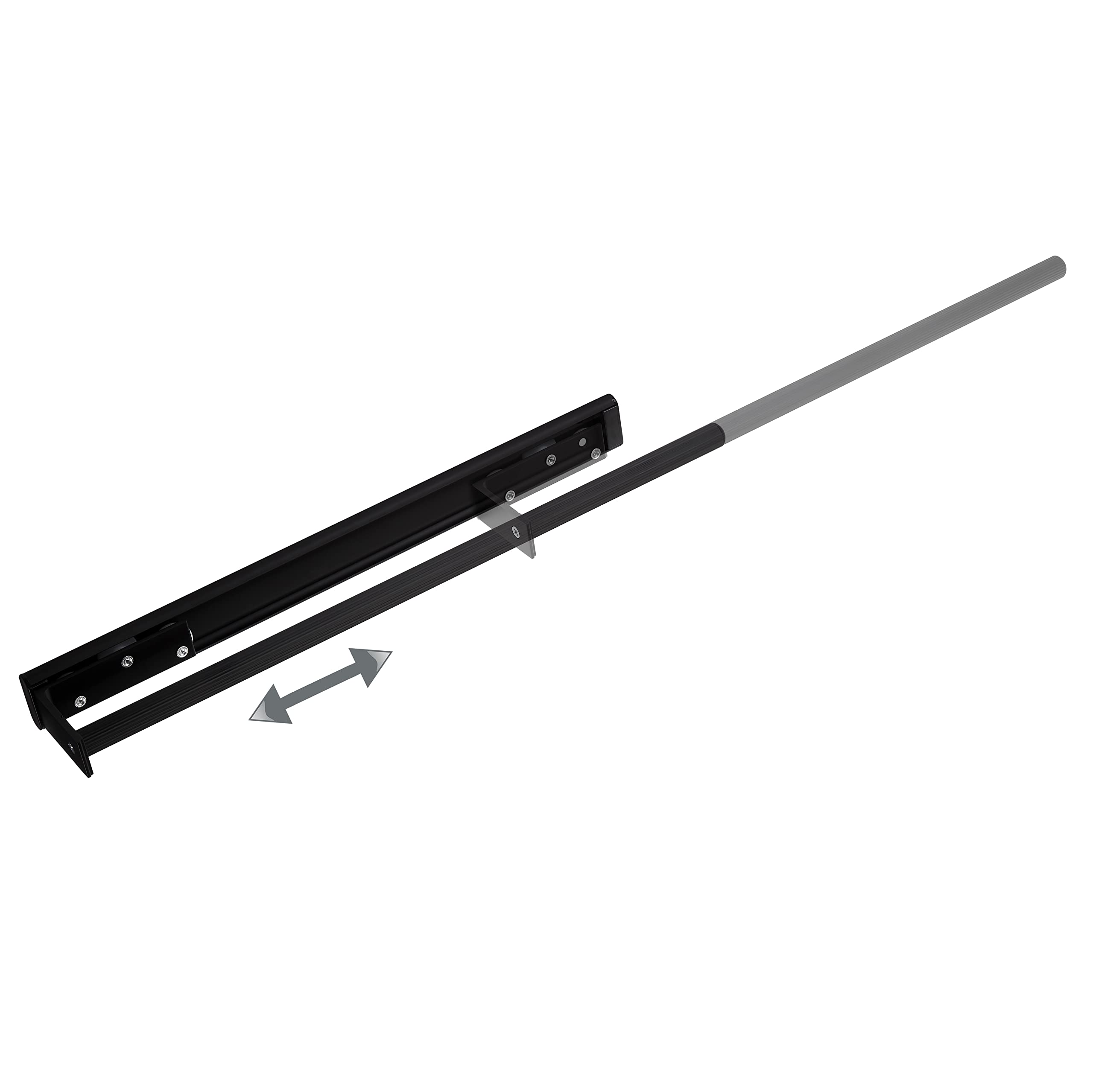 SOTECH Porte-Serviettes en Aluminium TED 1 Bras Noir Mat (450-730 mm, télescopique) Porte-Serviettes télescopique pour la Salle de Bains ou la Cuisine