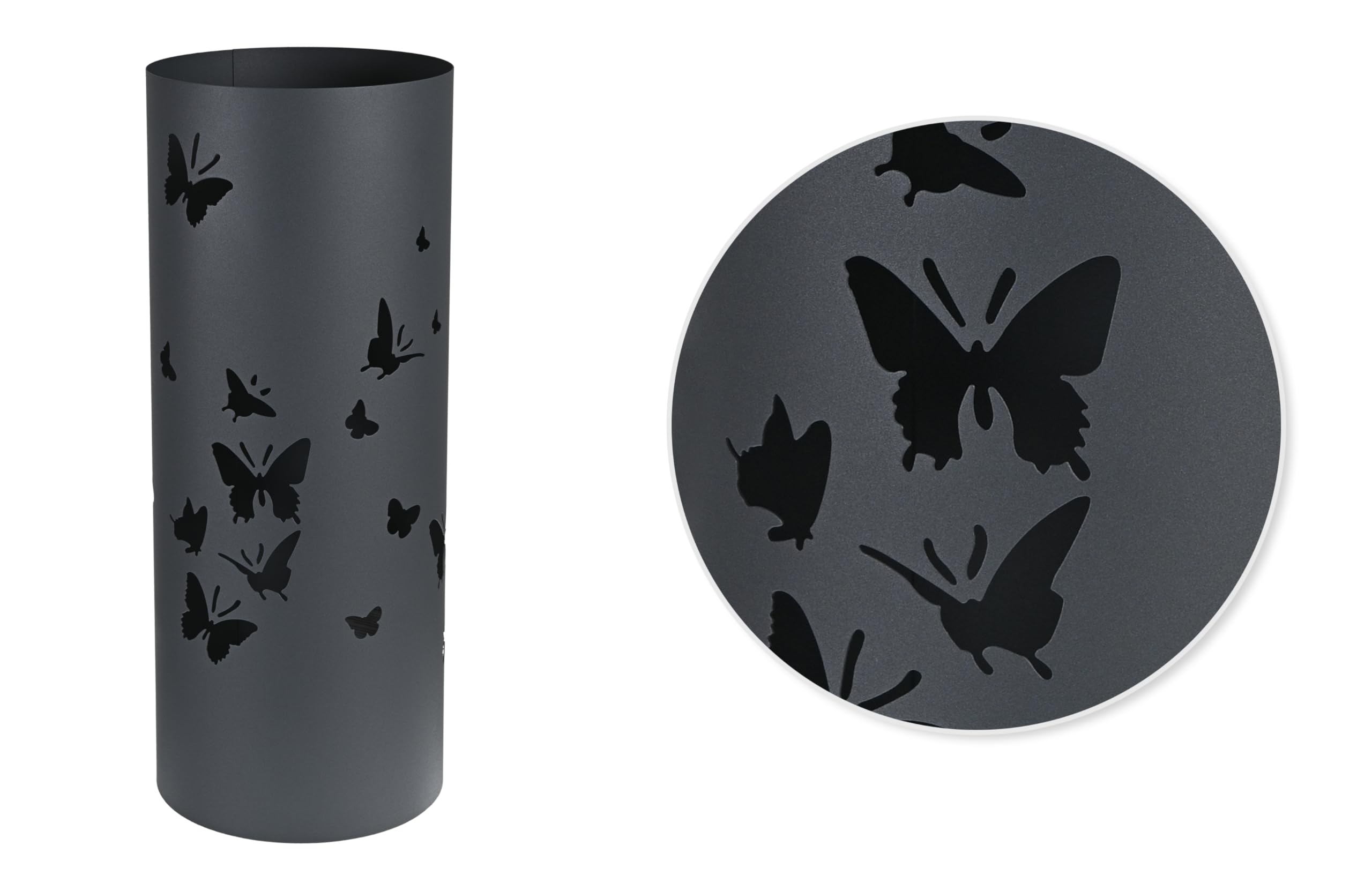 HERSIG - Paragüero Negro Mariposas | Paragüero Negro diseño Moderno Mariposas