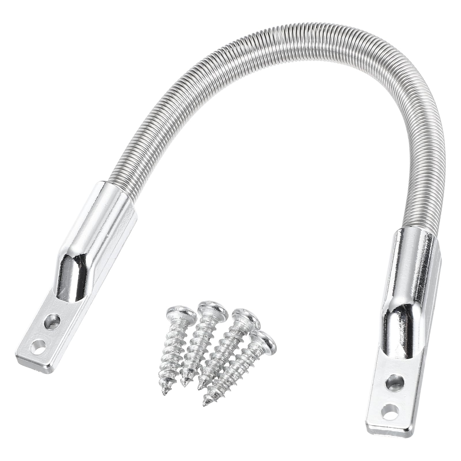 sourcing map Flexible Door Loop Wire Protection Sleeving Armored Wire Conduit Power Transfer Loop Cable Protector Sleeve with Ends 180mm x 7.5mm