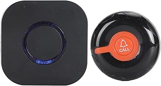 Bewinner Wireless Caregiver Pager, Emergency Nurse Alert System with Adjustable Volume, IP55 Waterproof, Long Range, Remote Control, Portable for Hospital, Elderly, Pregnant Women,