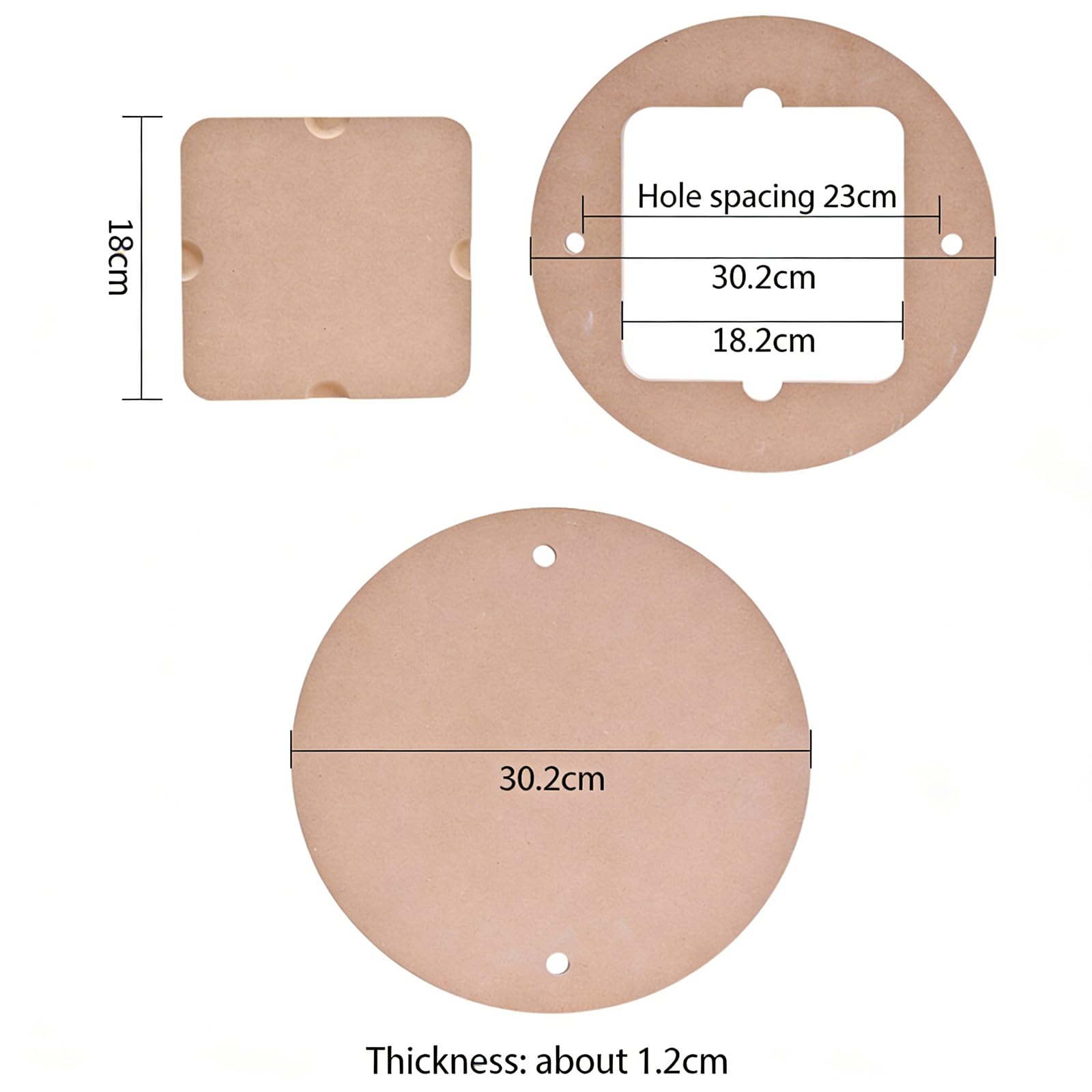 Set di cuscinetti assorbenti in ceramica, tavole da lancio in argilla, per giradischi da 30 cm, spessore 1,2 cm, ideali per scolpire e lanciare l'argilla