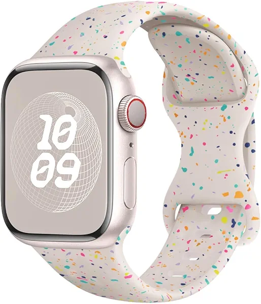 Sport Bands for Apple Watch Band 40mm 41mm 38mm 44mm 45mm 46mm 42mm iWatch Bands for Women Kids Men,Cute Recycled Plastic Silicone Strap for Apple Watch Series 11 10 9 8 7 6 5 4 3 SE 3/2nd Ultra 49mm