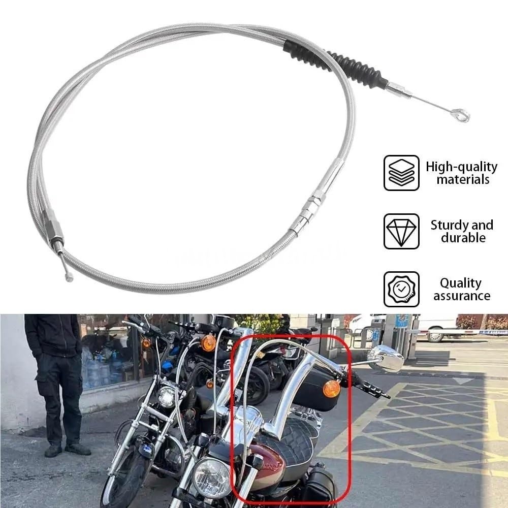 Cable de embrague acero Wolfram para motocicleta, 180CM, para Sportster 883/1200 para Super Low para Iron 883