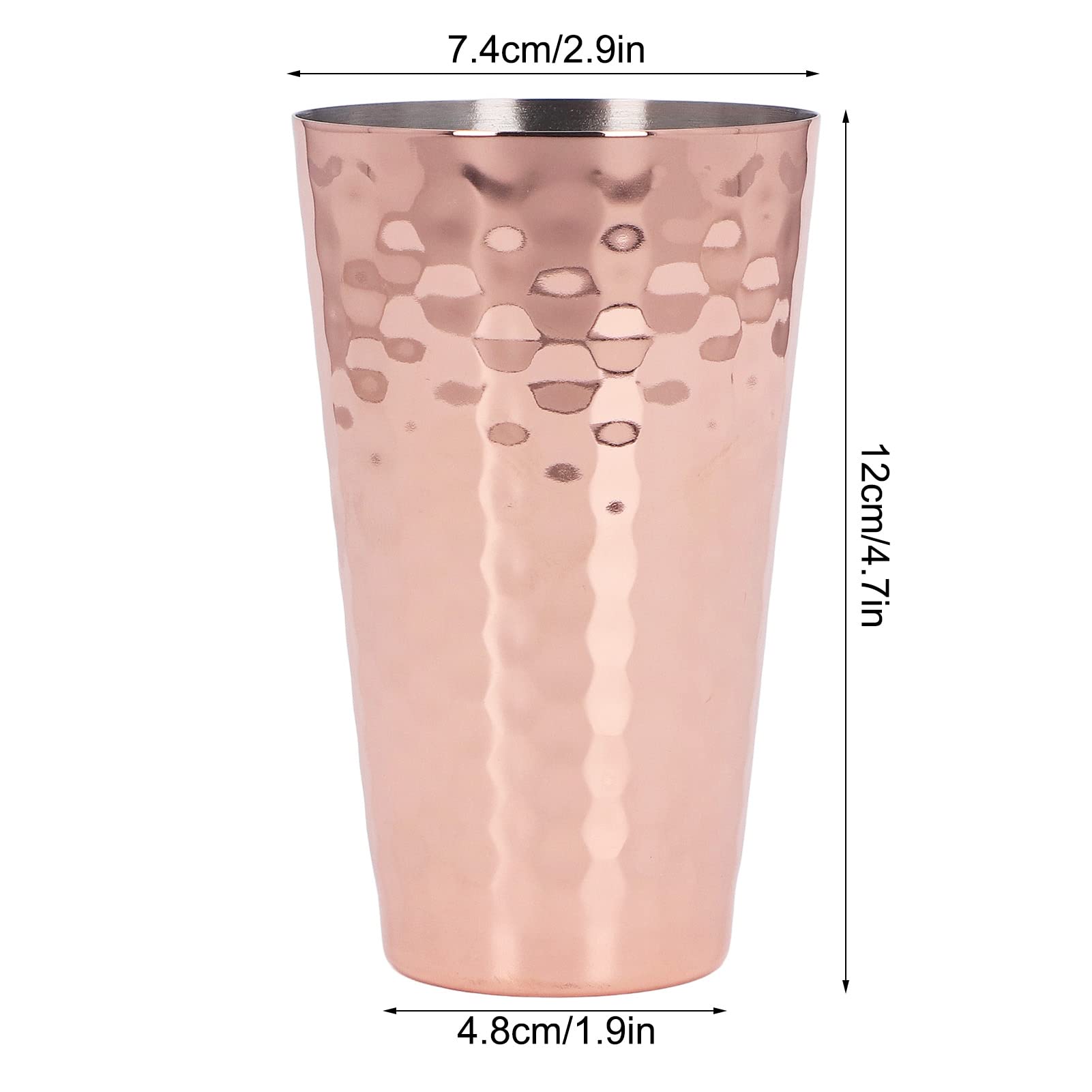 Lybunair spotless Steel Cocktail Mixer Glass, Ice Tea Cup for Home Bar, Ice Tea, and Fancy Drinks