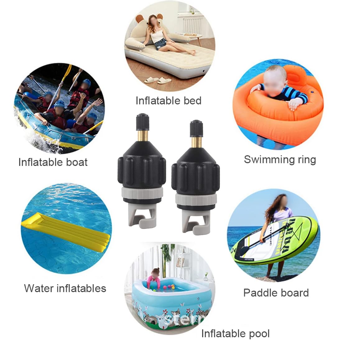Adattatore Universale Per Pompa SUP | Valvola Per Paddle Board Gonfiabile - Adattatore Per Kayak E Canoa - 3