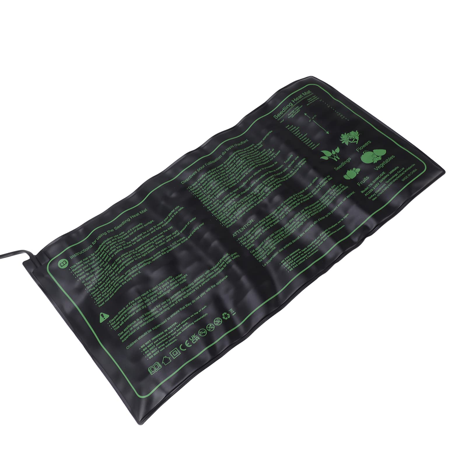 Haofy Tapis Chauffant pour Semis, Ensemble combiné de Thermostat Numérique Durable pour Plantes, Coussin Chauffant Hydroponique Chaud pour Démarrage de Semences 50,8 X 25,4 Cm (Prise UE 220-240V)