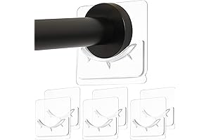 Jetec Shower Curtain Rod Holders: No-Drill Convenience for Effortless Showering
