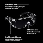 6 Pairs Safety Goggles Over Glasses, Anti Fog Safety Glasse with Clear Wraparound Lens, Clear Safety Glasses Over Glasses Goggles Anti- Fog/Scratch Eye Protective Polycarbonate Eyewear