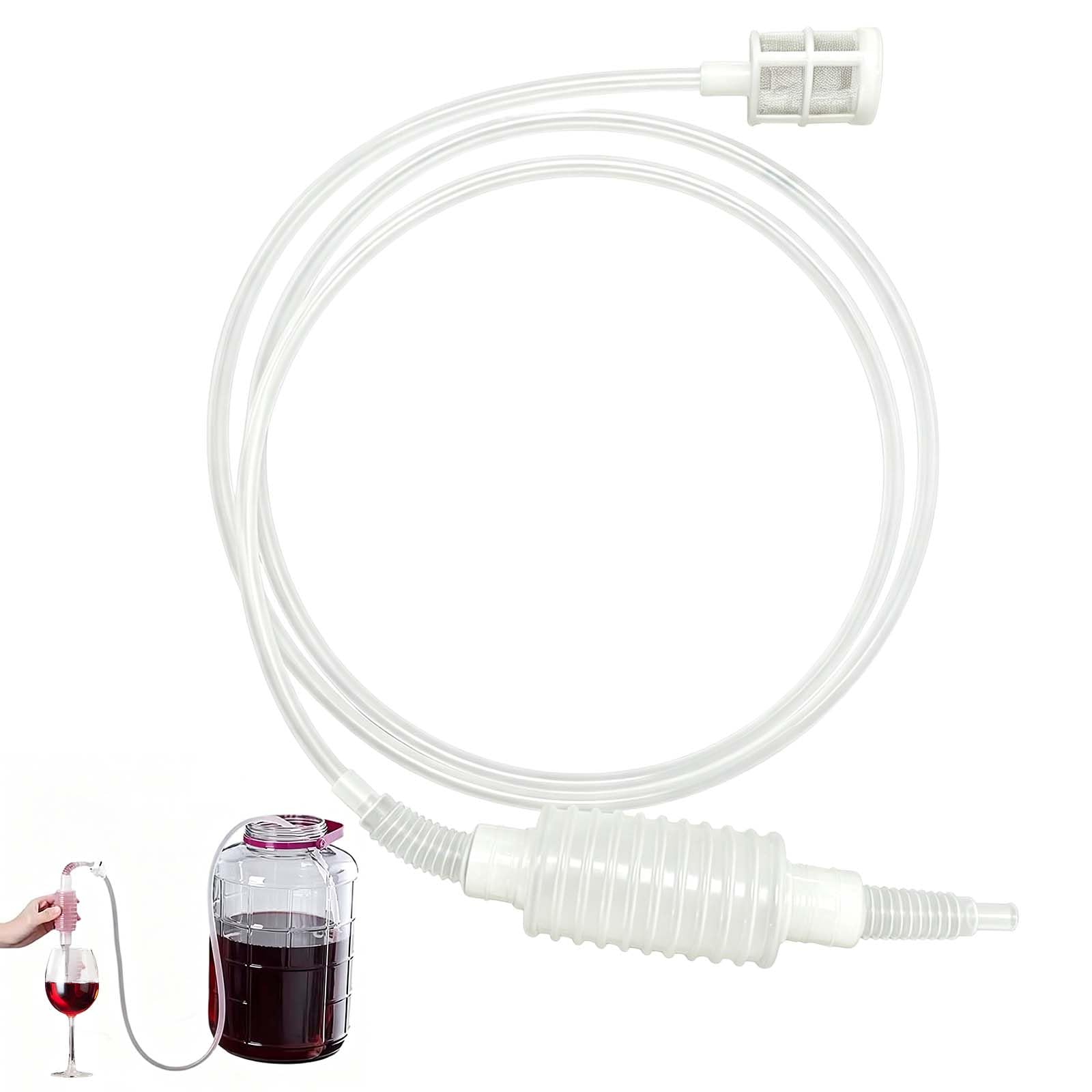 Syphon Pump Kit & Siphon Pump Kit, Home Brew Equipment with Reusable Soft Tube Hose, Manual Wine Beer Cider Mead Making Tool for Bottling & Filtering, Homebrew Liquid Transfer Accessories