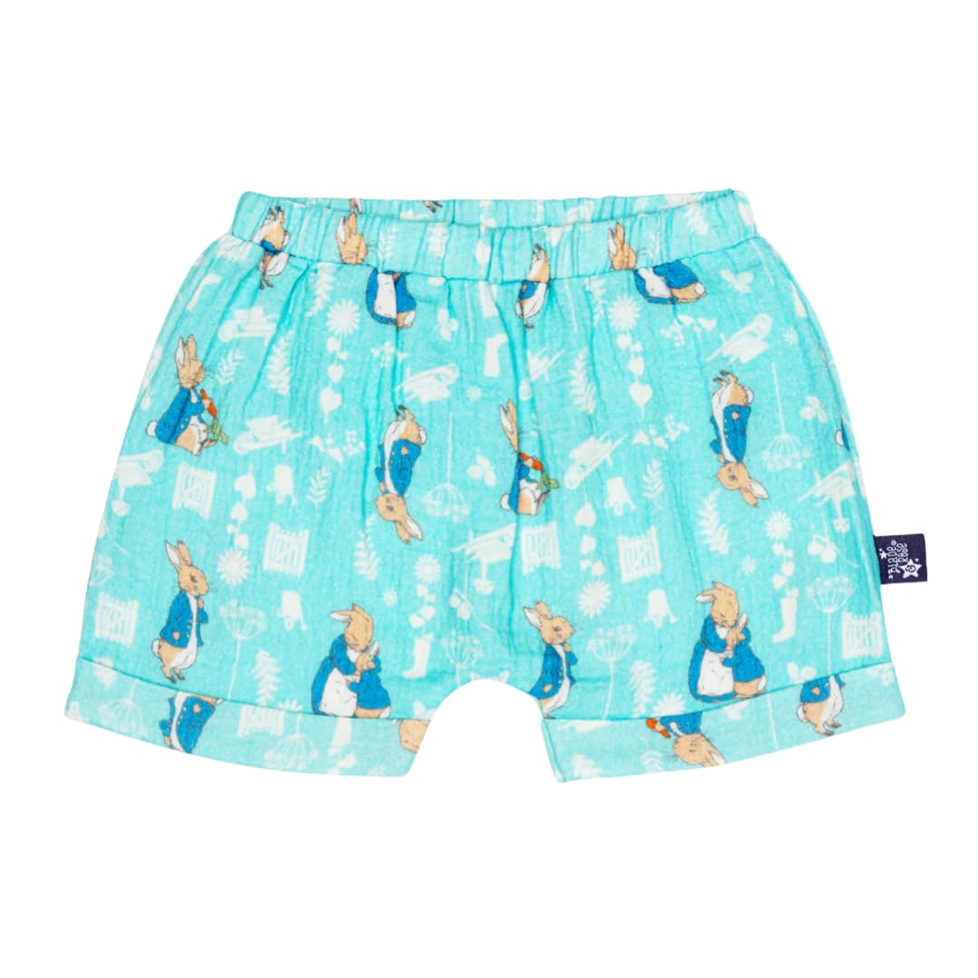 Blade & Rose Unisex Blue | Peter Rabbit™ In The Garden Muslin Shorts | Clothing For Babies & Toddlers | 1-2 Years | Light