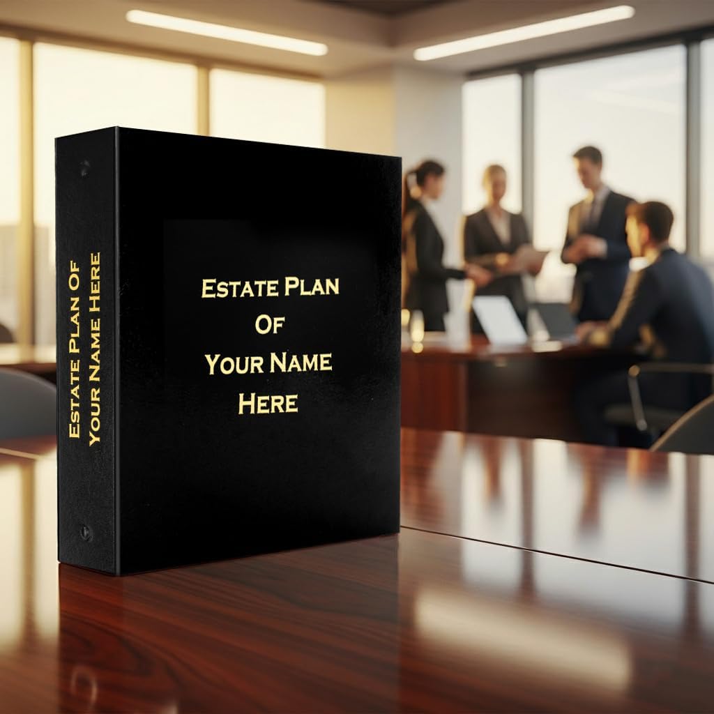 Personalized Estate Planning Binder with Slipcase – Custom or Stock Tabs – Durable 3 Ring Binder Organizer for Wills, Trusts, and Important Documents