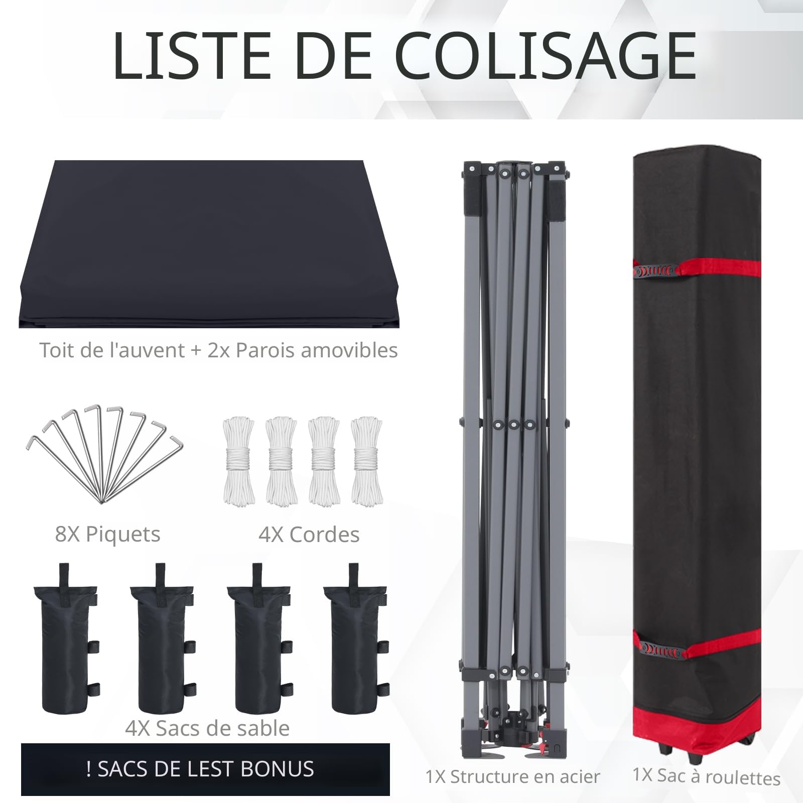 Sac De Transport Pour Bâtons De Randonnée - Étui Avec Fermeture à Cordon Réglable - Pour Ranger Bâtons, Poteaux Tente, Chaises Pliantes - 4