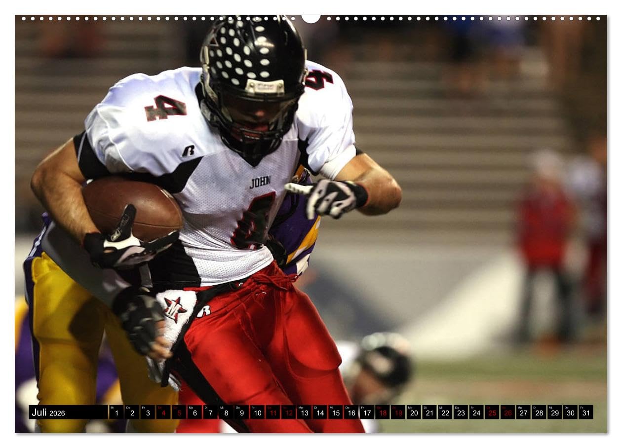 American Football - Athleten (hochwertiger Premium Wandkalender 2026 DIN A2 quer), Kunstdruck in Hochglanz: Dynamische Bilder zeigen die Spieler in ... und packenden Spielszenen (CALVENDO Sport)