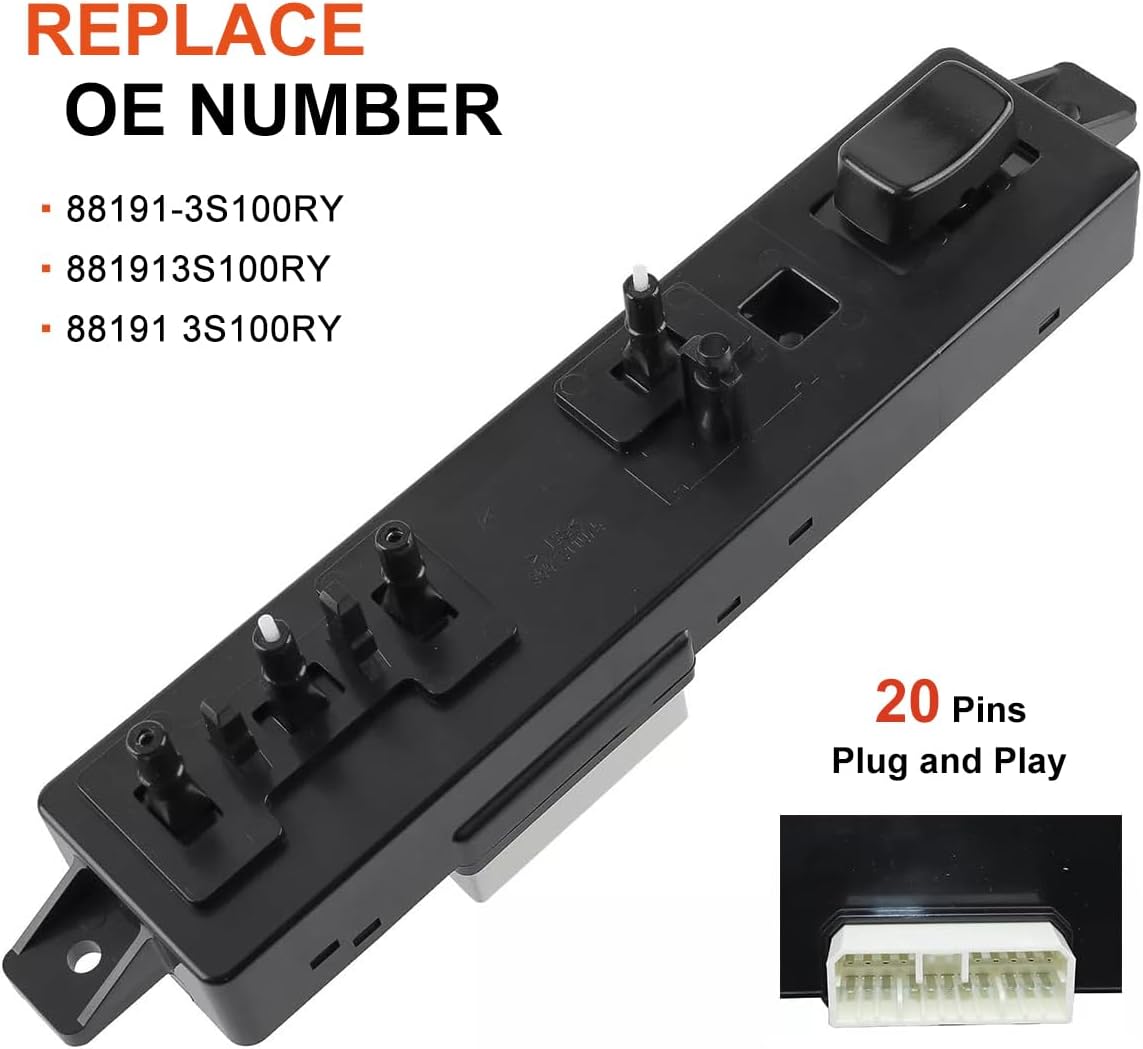 Power Seat Switch Front Seat Left Driver Side Compatible with Hyundai Sonata 2011-2015 2.0L/2.4L Hybrid Replaces 88191-3S100RY 881913S100RY