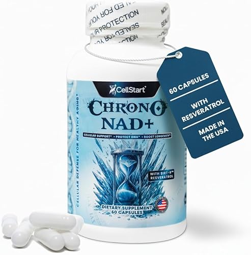 Suplemento de resveratrol NAD+ 60 cápsulas de 250 mg  Envejecimiento saludable, apoyo celular y suplementos energéticos biodisponibles para mujeres