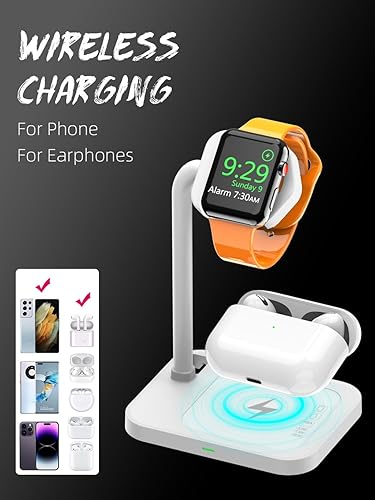 Miniatura 7 de Soporte de carga 2 en 1 para iWatch SE7654321, cargador inalámbrico para teléfono 131211X8Airpods 2, base de soporte para iWatch (adaptadores no