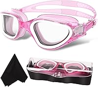 Vista 17 de WIN.MAX - Goggles de natación polarizados, antivaho, antirrayos ultravioleta, sin filtraciones y con visión clara para hombres, mujeres, adultos