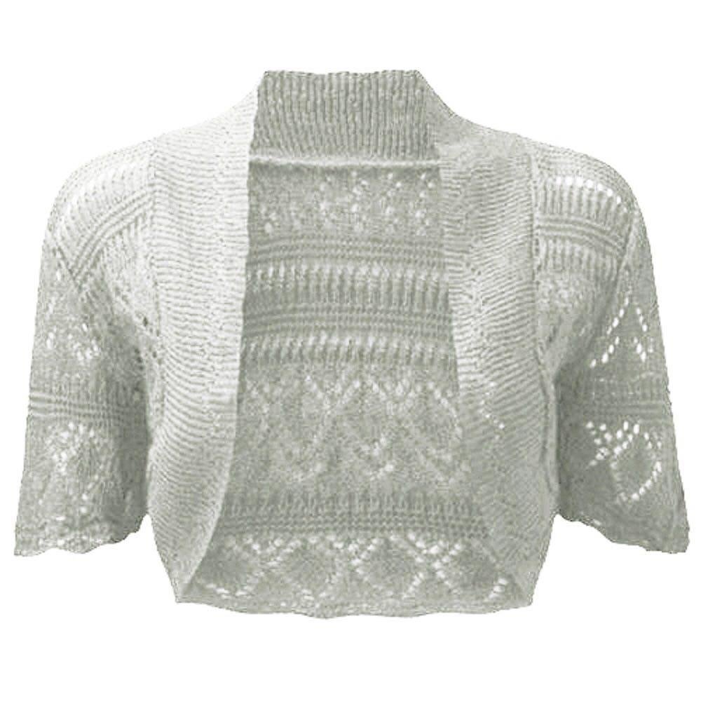 Zee Fashion Girls Silver New Kids Bolero Knitted Cardigan Shrugs Top Age: 2-13 Years