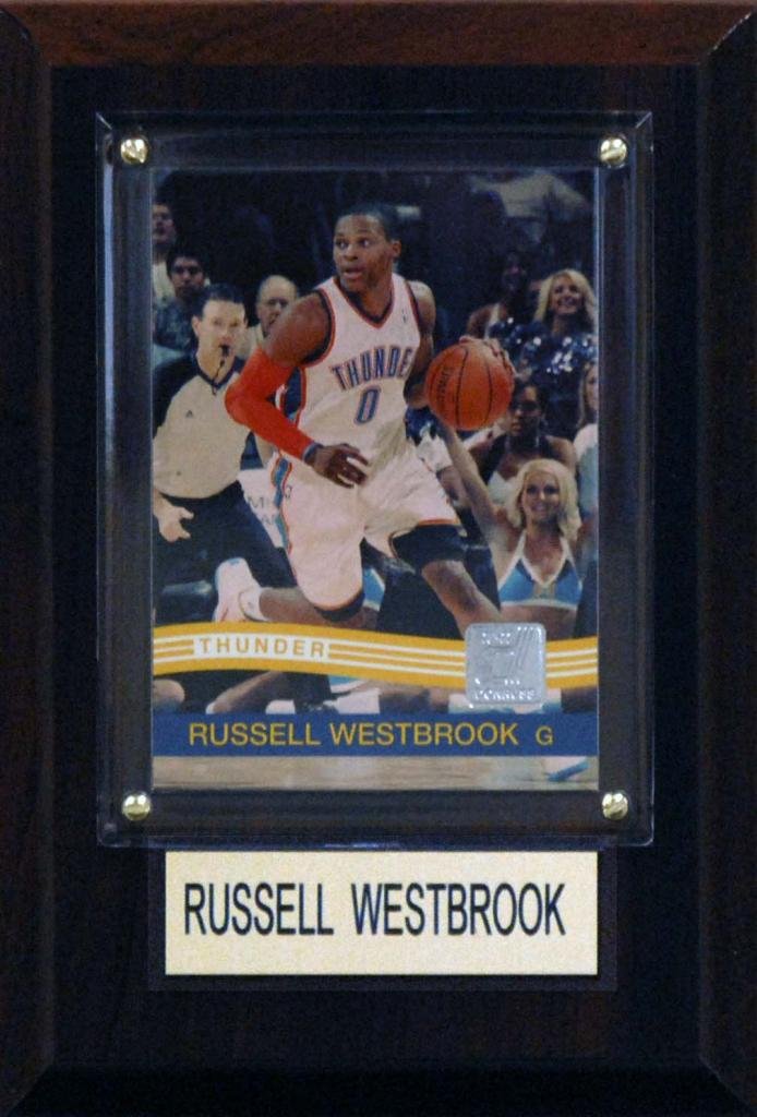 C&I CollectablesNBA 4"x6" Russell Westbrook Oklahoma City Thunder Player Plaque