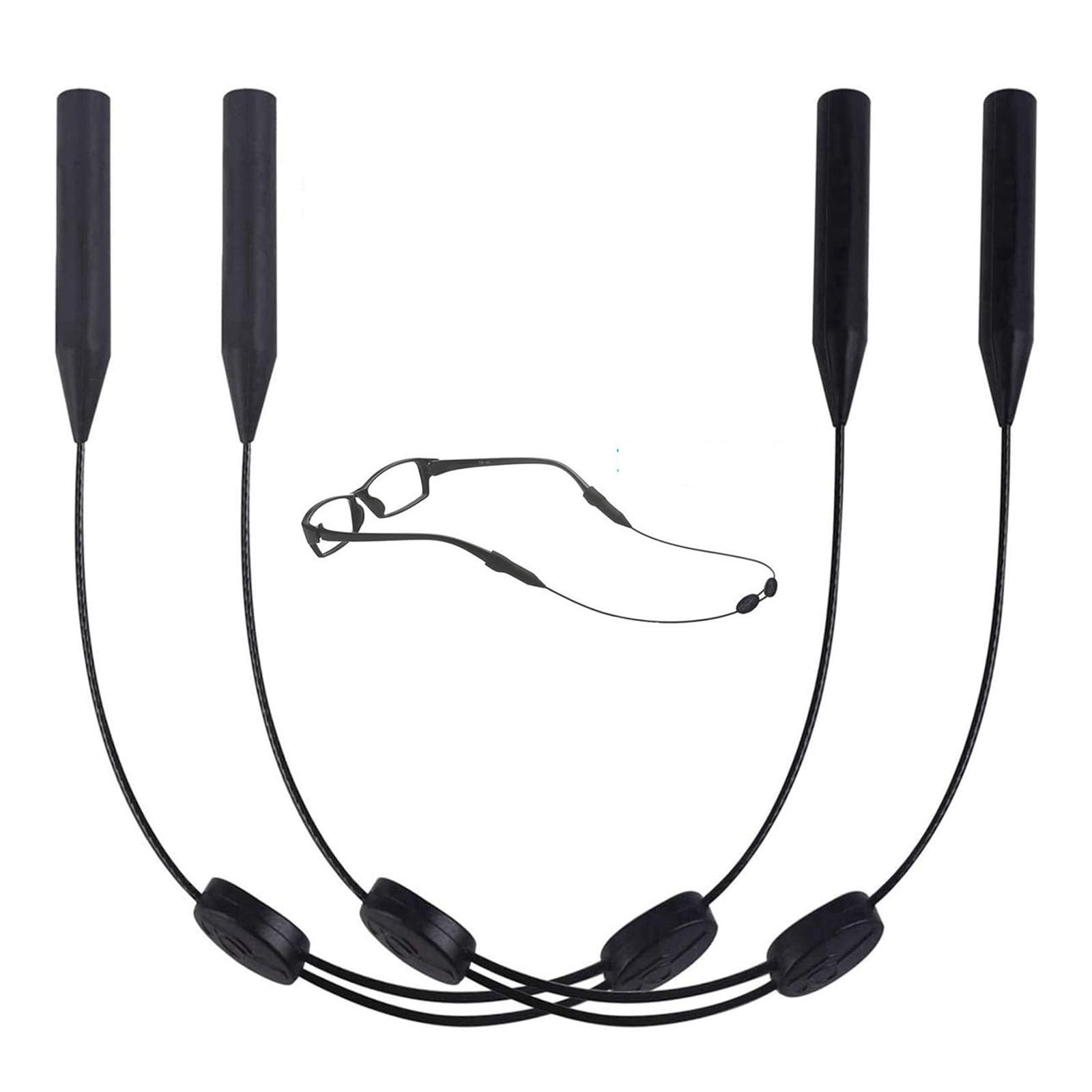 Comioke Gafas de Retención,Retenedor de Gafas,2 Piezas Correa de Gafas,Correa de Gafas Ajustables,Ajustable Retenedor de Gafas,Correa para Gafas,Cordón para Gafas,Cordon Gafas,Banda para Gafas Deportivas