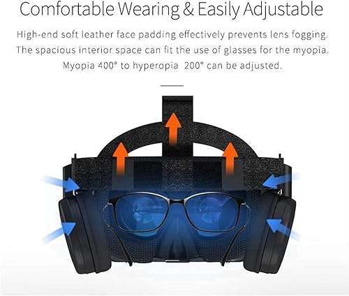 Miniatura 5 de 3D Virtual Reality Headset 3D VR Goggle w Remote for IMAX Movie Video Game VR Set w Bluetooth HeadphoneNewest for IOS iPhone 13 12 11 Pro XS XR X