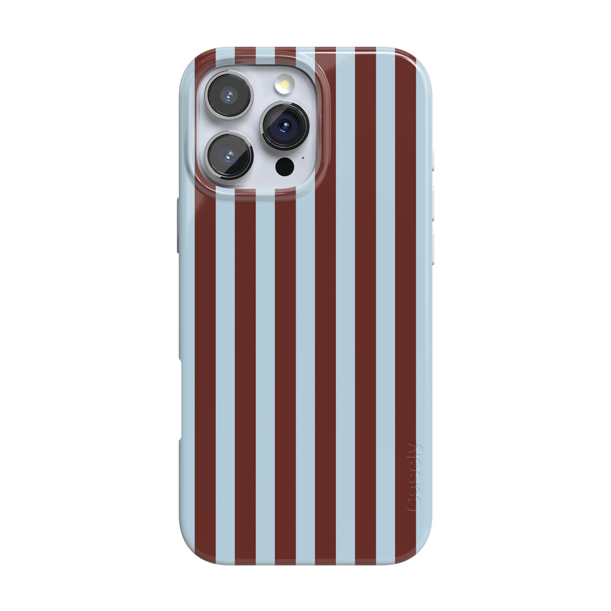 Casely Chocolate Blue Stripes Case