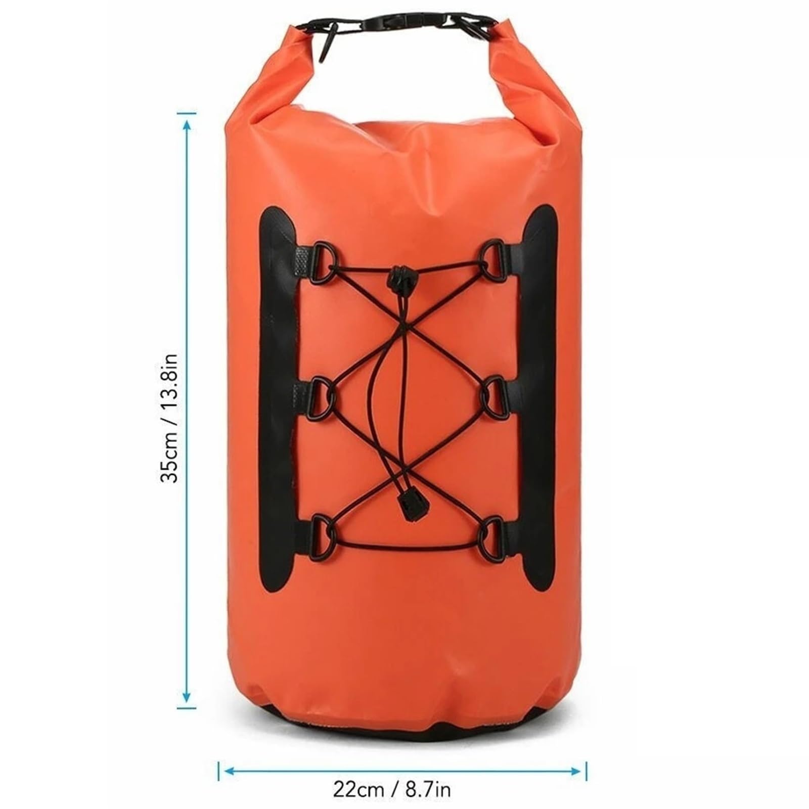 Dry Bag Zaino da Nuoto Impermeabile in PVC per Immersioni, Compressione, stoccaggio, Borsa a Secco, Zaino da Kayak, Canottaggio, Surf, 15 l Zaino Impermeabile(Black Yellow)