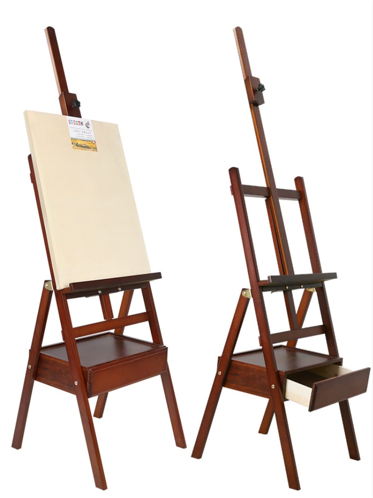 Chevalet en Bois Massif pour Peinture à l'huile, Grand Support pour Aquarelle, Fournitures d'art