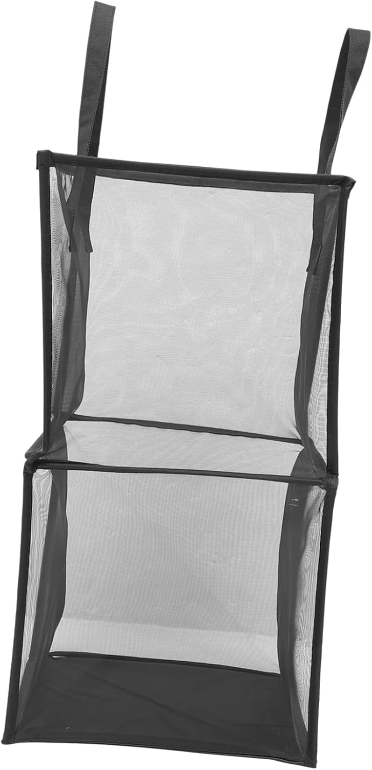 Foldable Laundry Hamper Basket with Handles Portable Collapsible Mesh Laundry Net for Bedroom Bathroom Travel and Spaces Smooth Surface Versatile Storage Organizer