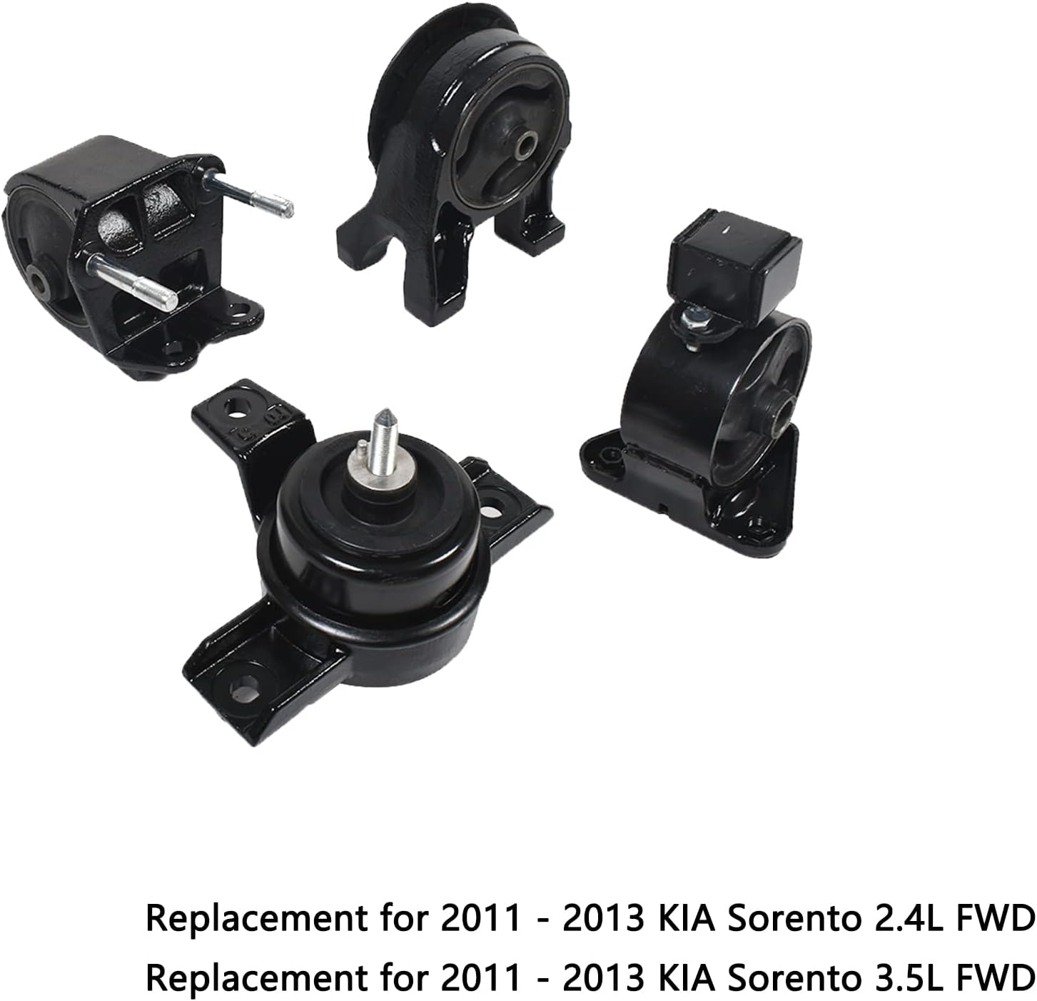 munirater Engine Motor and Trans Mount Set Replacement for Sore-nto 2011-2013 2.4L 3.5L FWD