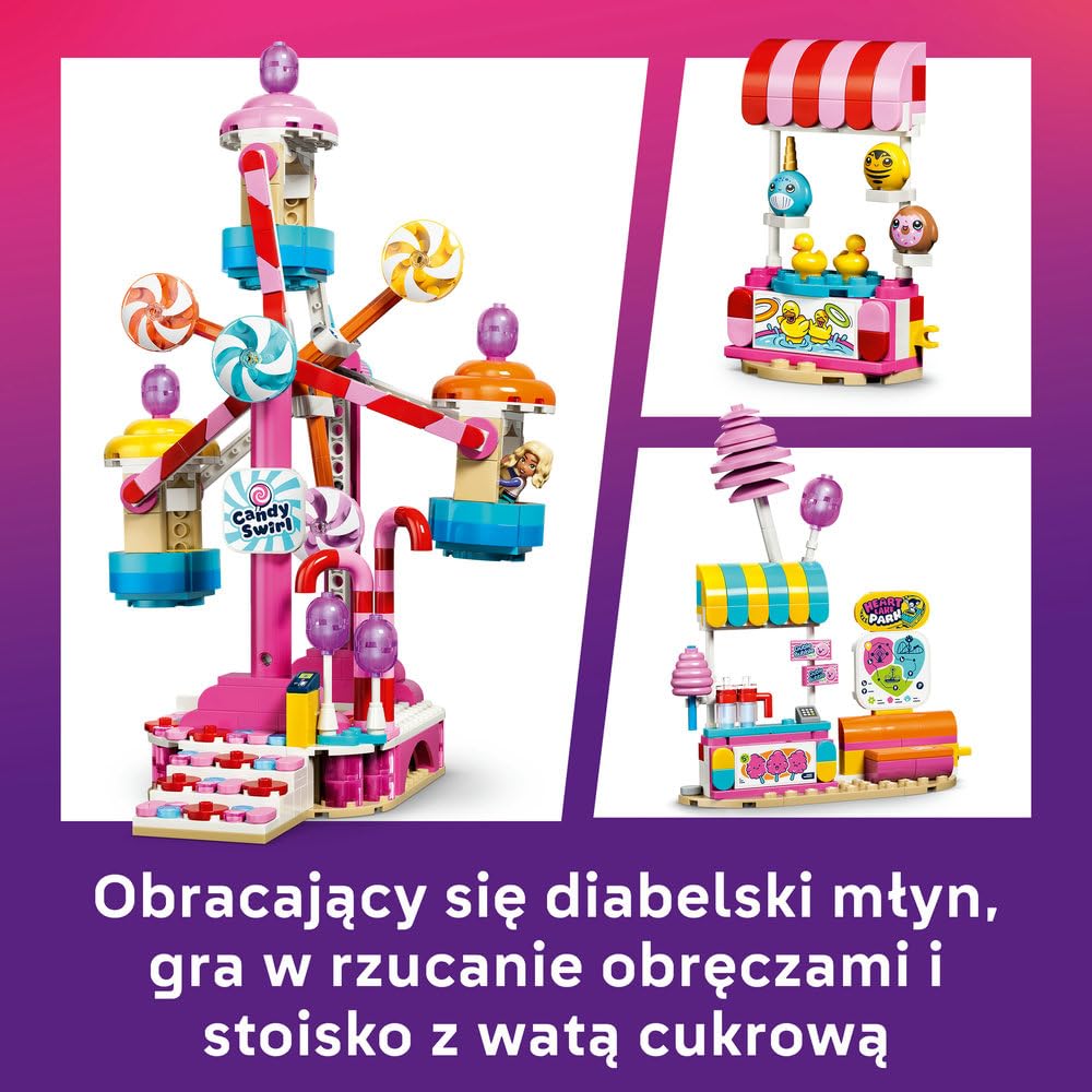 LEGO Friends Cukierkowo-babeczkowy diabelski młyn 42700 | Diabelski młyn, zestaw z parkiem rozrywki, prezent dla dziewczynki i chłopca 7+, 602 elementy