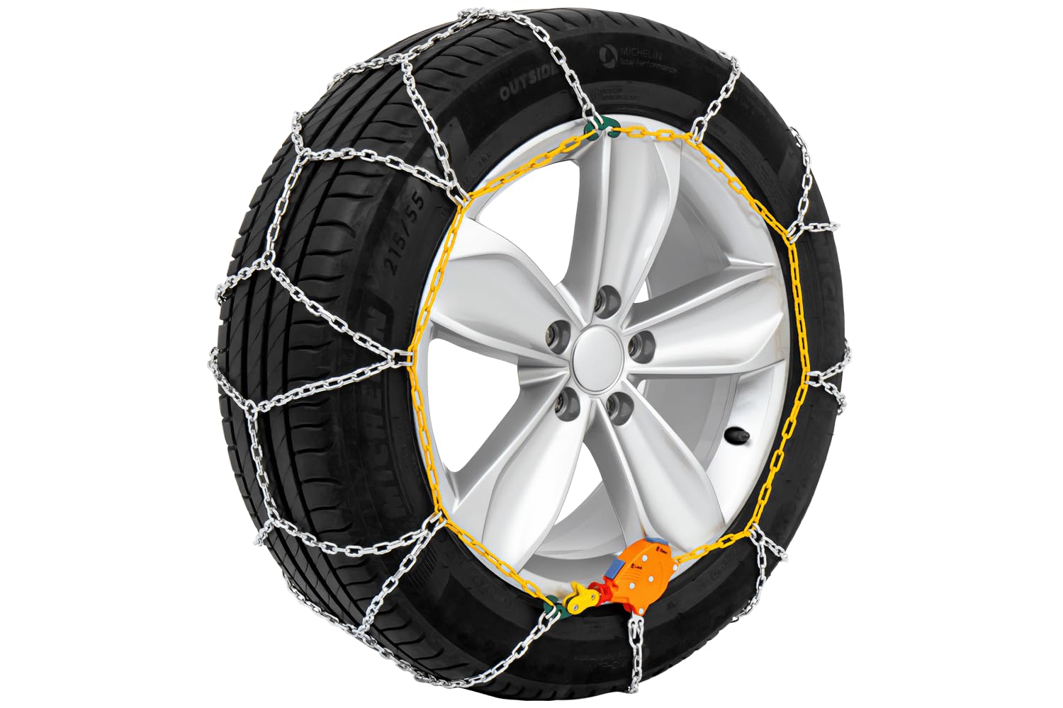 KNS 95 Catene da Neve 9 mm Autotensionanti per Pneumatici 215/70/14, Modello a Rombo per Auto con ABS ed ESP, Omologate ÖNORM V5117 ed EN 16662-1