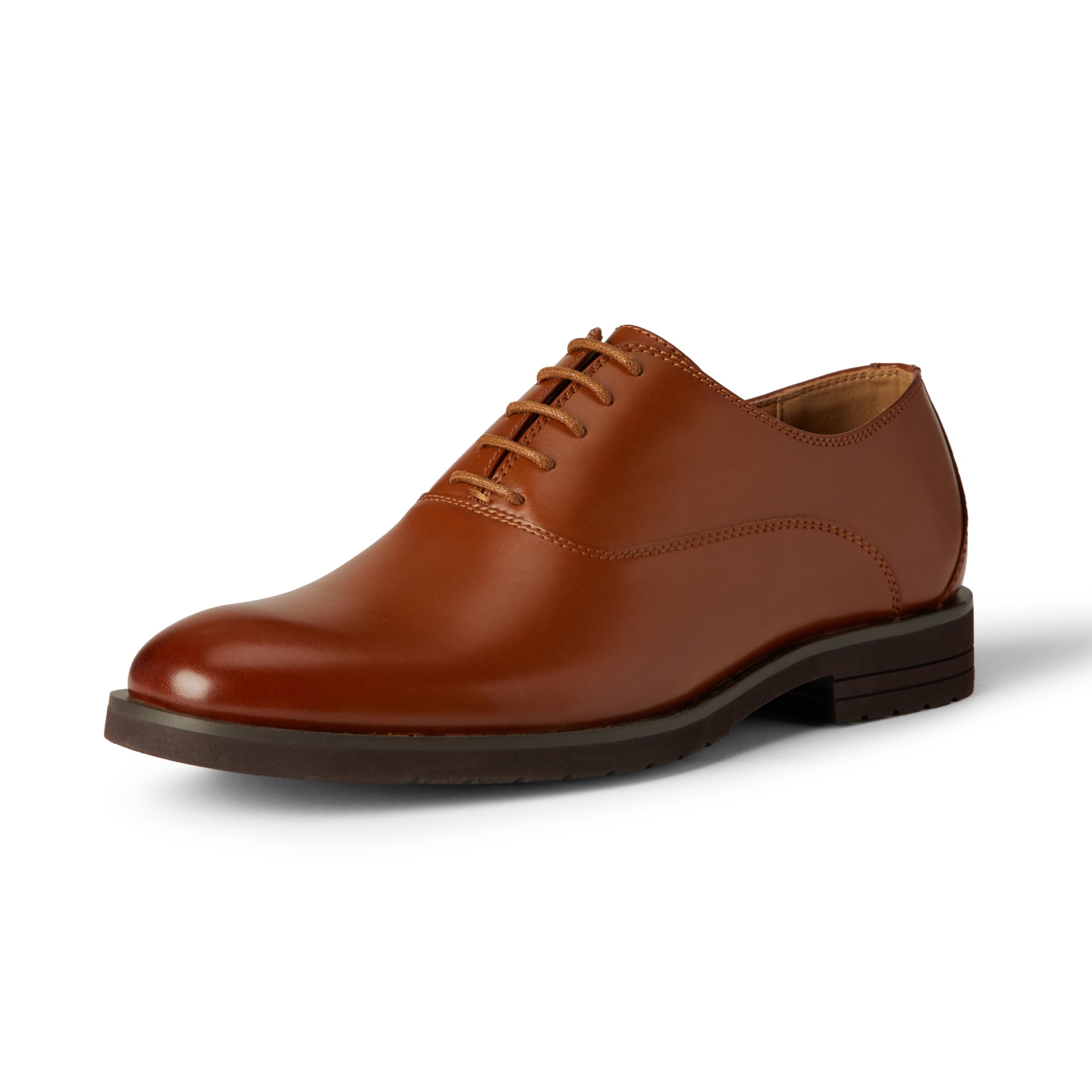 Amazon Essentials Men's Lightweight Oxford Dress Shoes, Dark Tan, 8