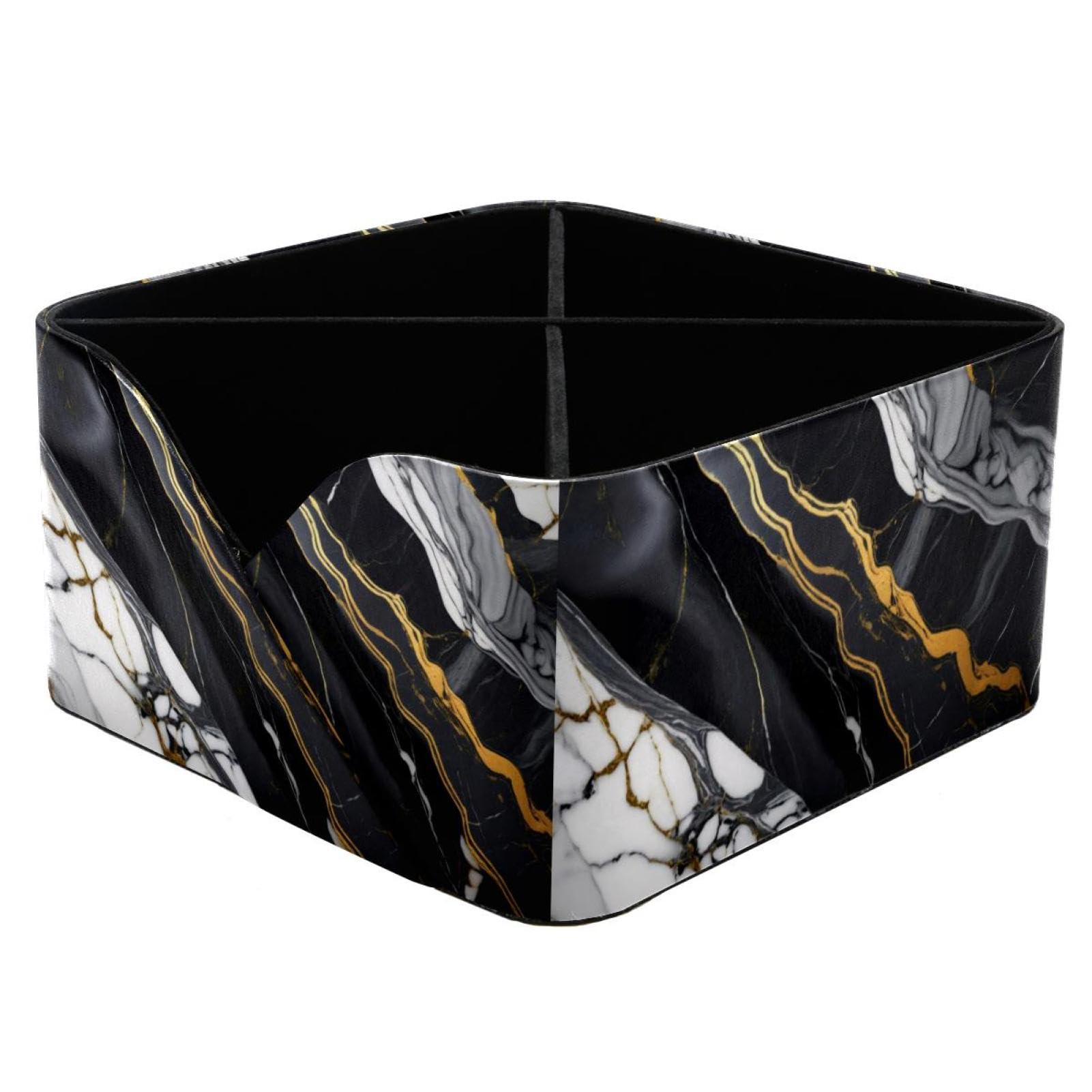 Porte-stylo marbre noir tendance pour bureau d'enfant et femme