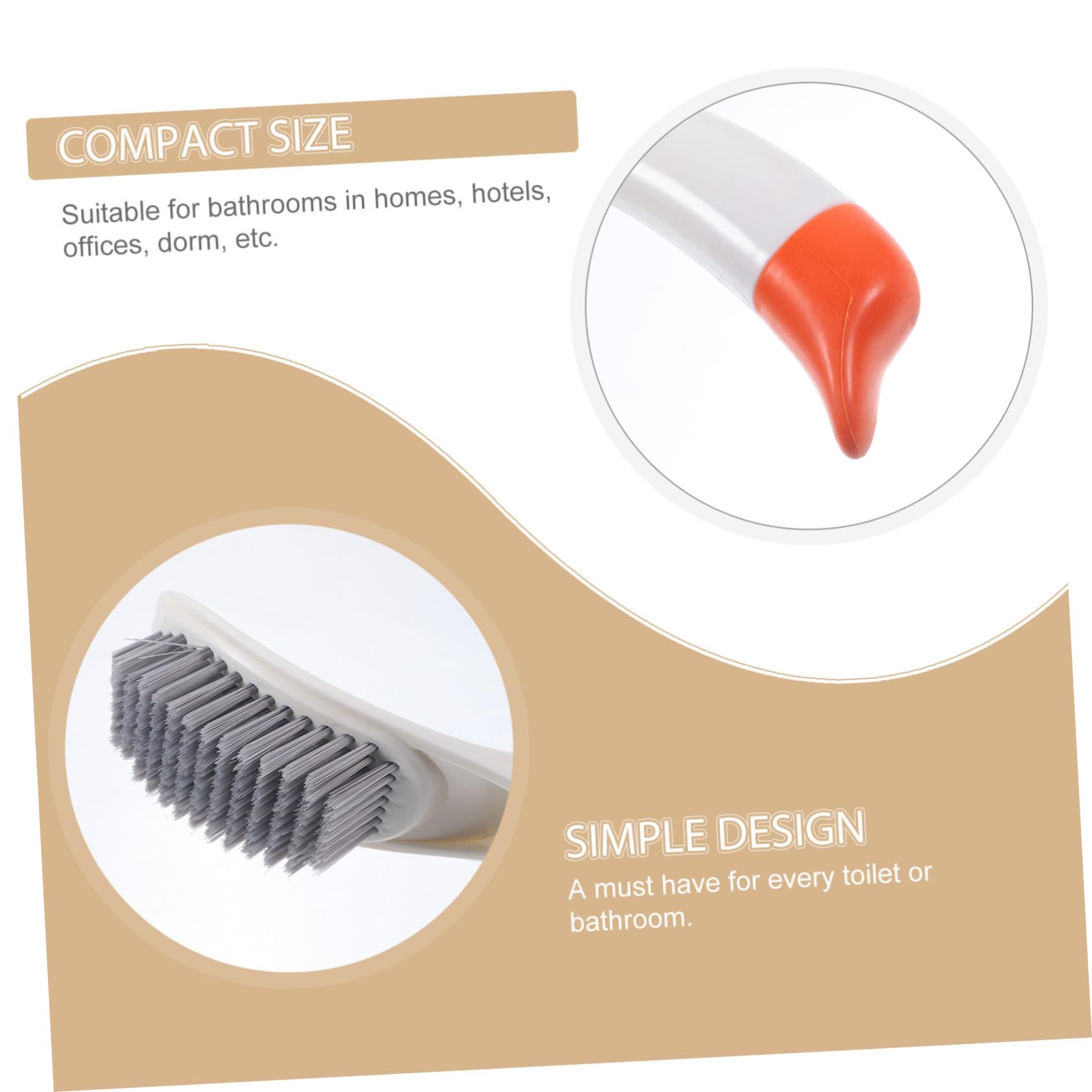 Scopino per WC con Supporto Setole Morbide Set da Spazzola Pulizia Bagno Ergonomico per Casa Hotel Ufficio Dormitori