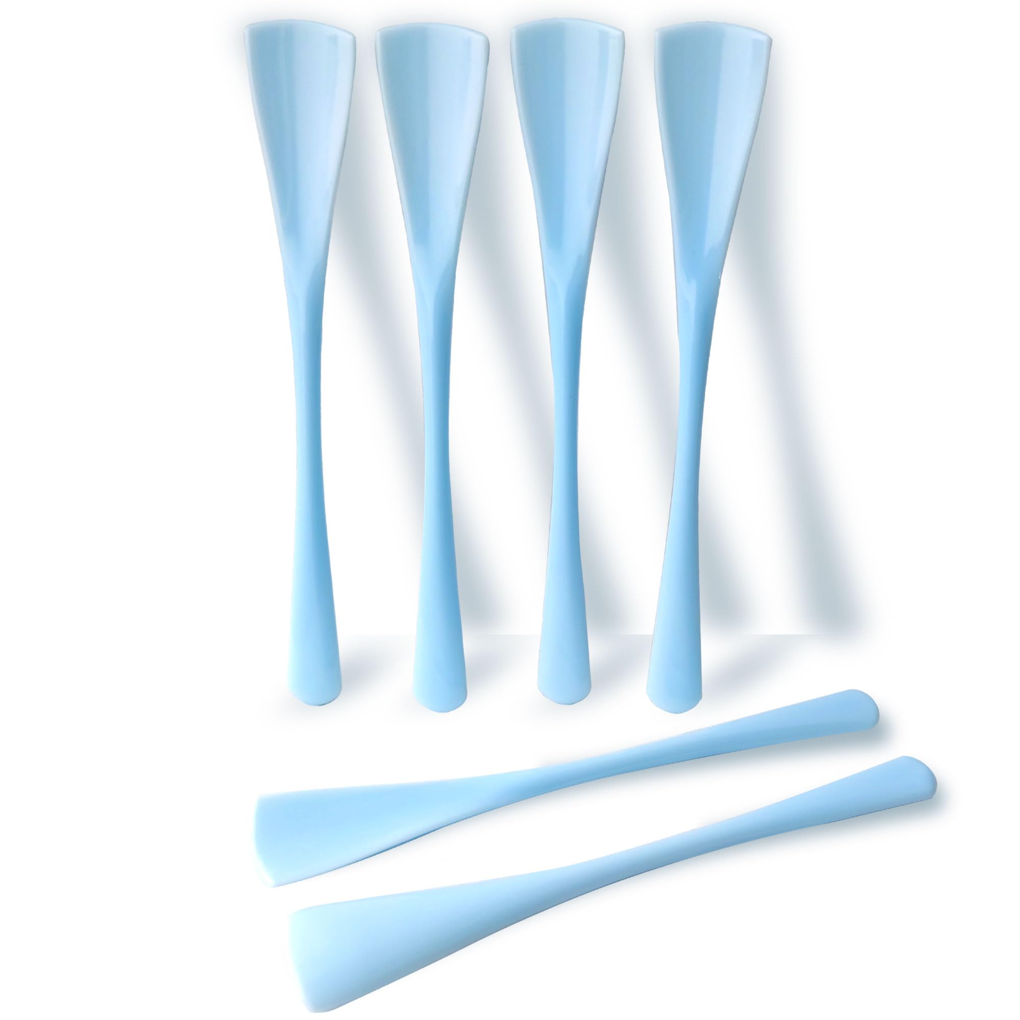 Bellefino Blue Plastic Cocktail Mixing Stirrers for Drink | 100-Pack | 5-Inch | Perfect for Ice Cream, Gelato & Beach Parties | Ideal for Poolside Treats & Summer Events