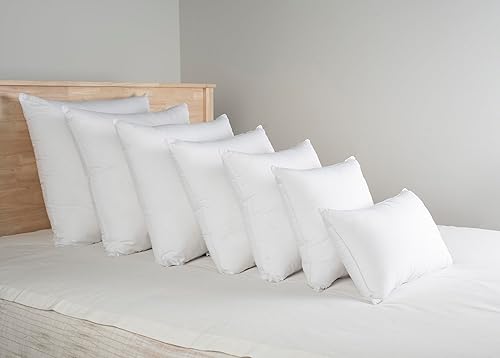 Miniatura 9 de LANE LINEN Paquete de 4 almohadas blancas de 18 x 18 pulgadas para fundas de almohada decorativas, almohadas de sofá para sala de estar, almohadas