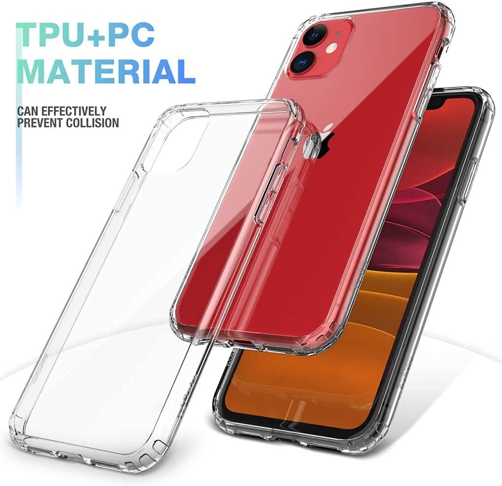iPhone 11 Case,Upgraded Add Shock Absorption Technology Bumper Soft TPU Clear Cover Case for Apple iPhone 11 6.1 inch (2019) - (Bright)